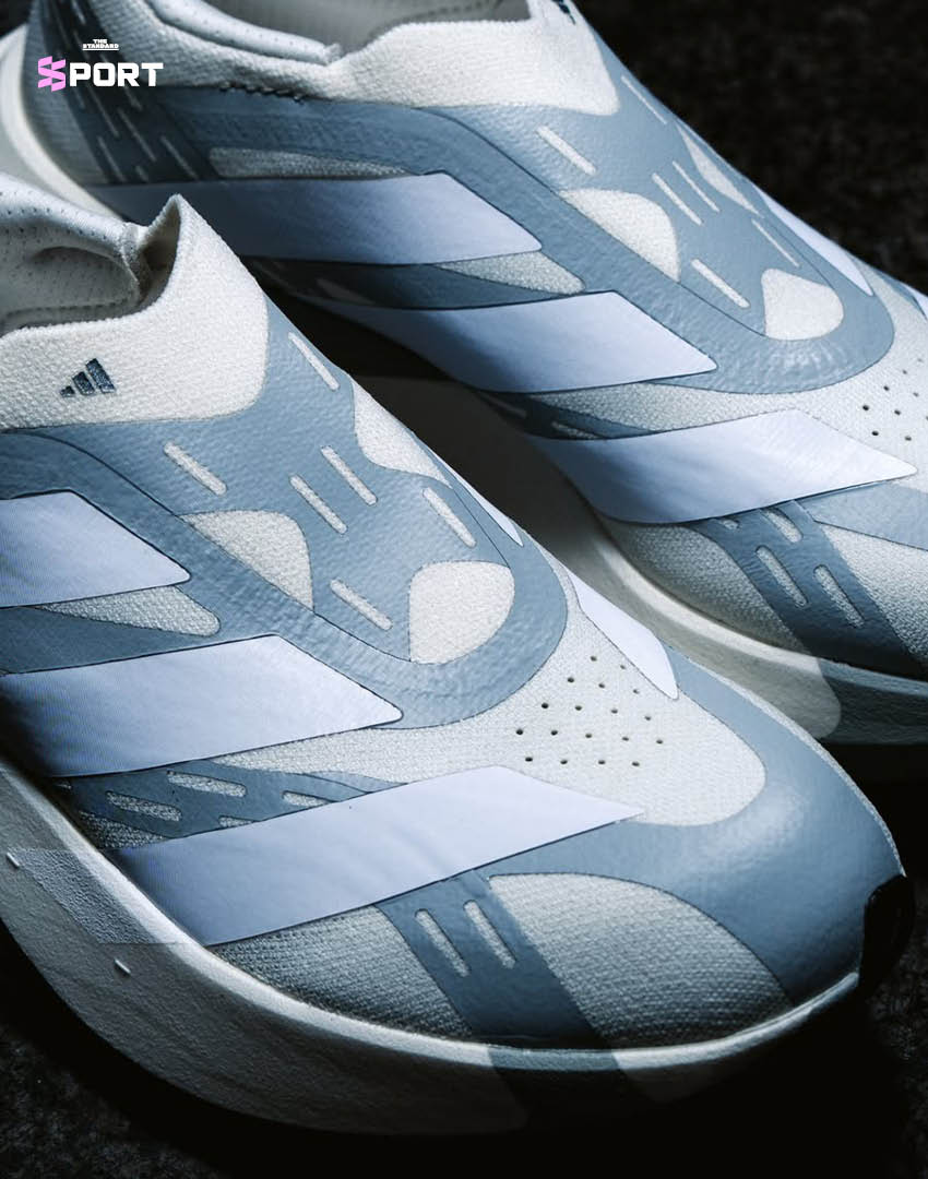 รองเท้าวิ่ง adidas Adizero EVO SL Laceless สีขาว-ดำ แบบไร้เชือก 9