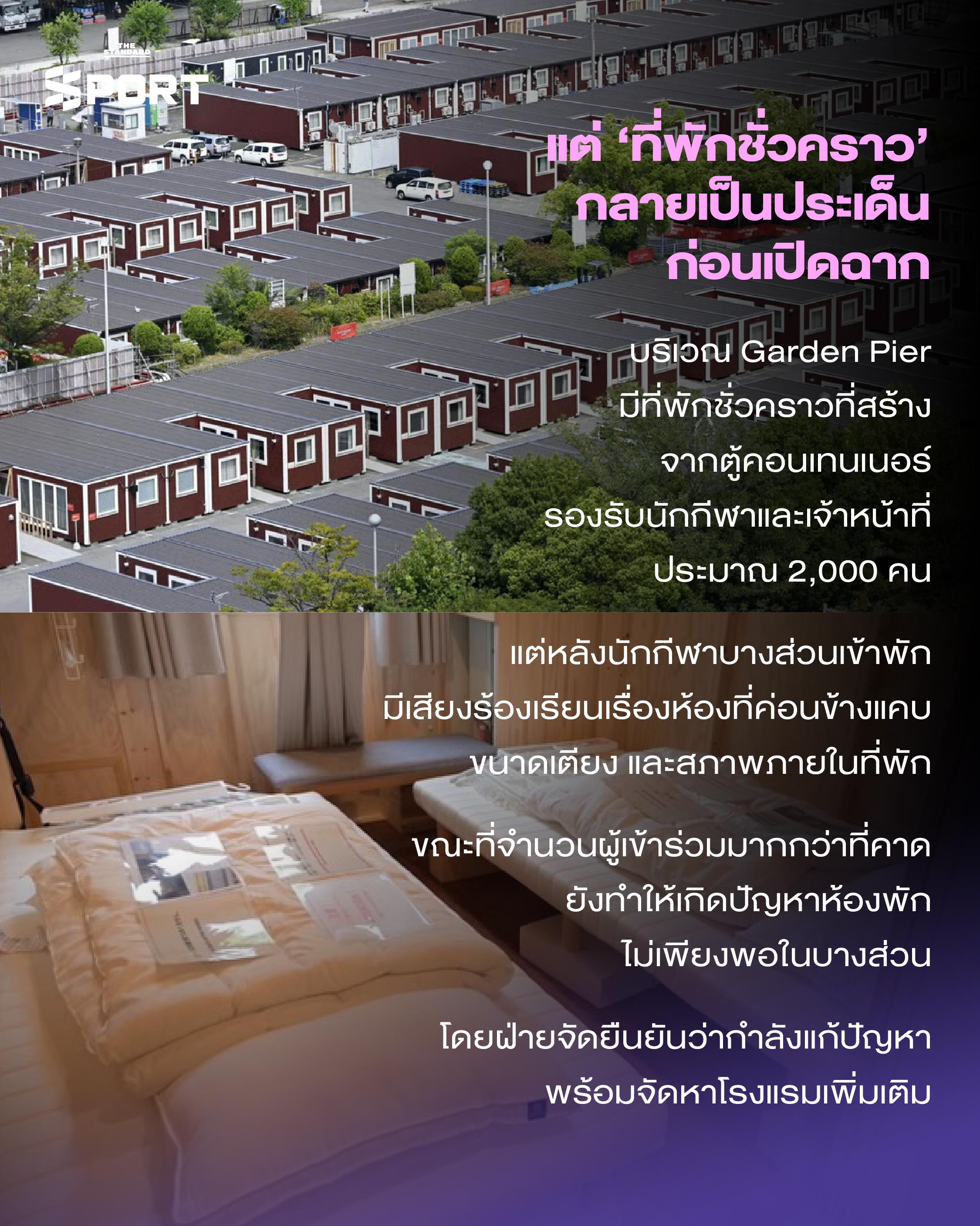 ภาพตู้คอนเทนเนอร์ที่ถูกดัดแปลงเป็นที่พักชั่วคราวสำหรับนักกีฬาเอเชียนเกมส์ 2026 6