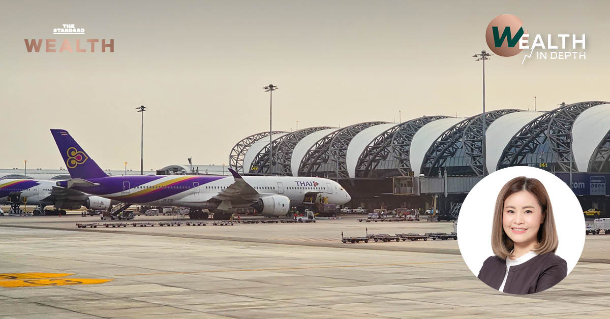 ภาพสนามบินสุวรรณภูมิหรือดอนเมือง แสดงถึงการดำเนินงานปกติท่ามกลางสถานการณ์ฝนตกหนัก