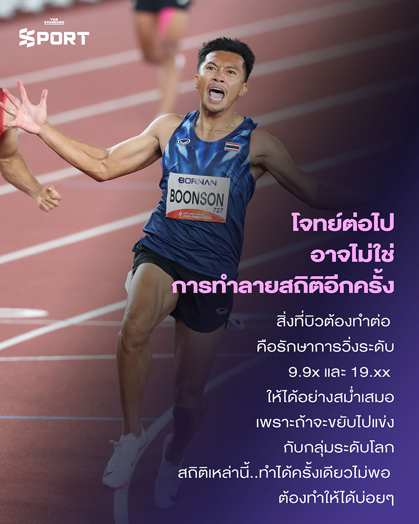 ภาพ บิว ภูริพล นักวิ่งกำลังวิ่งในสนามแข่ง 5
