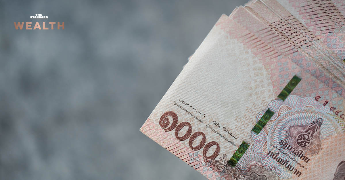 ภาพธนบัตรไทยฉบับ 1,000 บาท กองรวมกัน สื่อถึงการทำธุรกรรมทางการเงิน