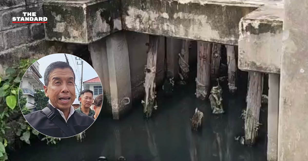 ชัชชาติ สิทธิพันธุ์ ผู้ว่าฯ กทม. ลงพื้นที่ตรวจสอบโครงการบำบัดน้ำเสียที่บางกอกใหญ่
