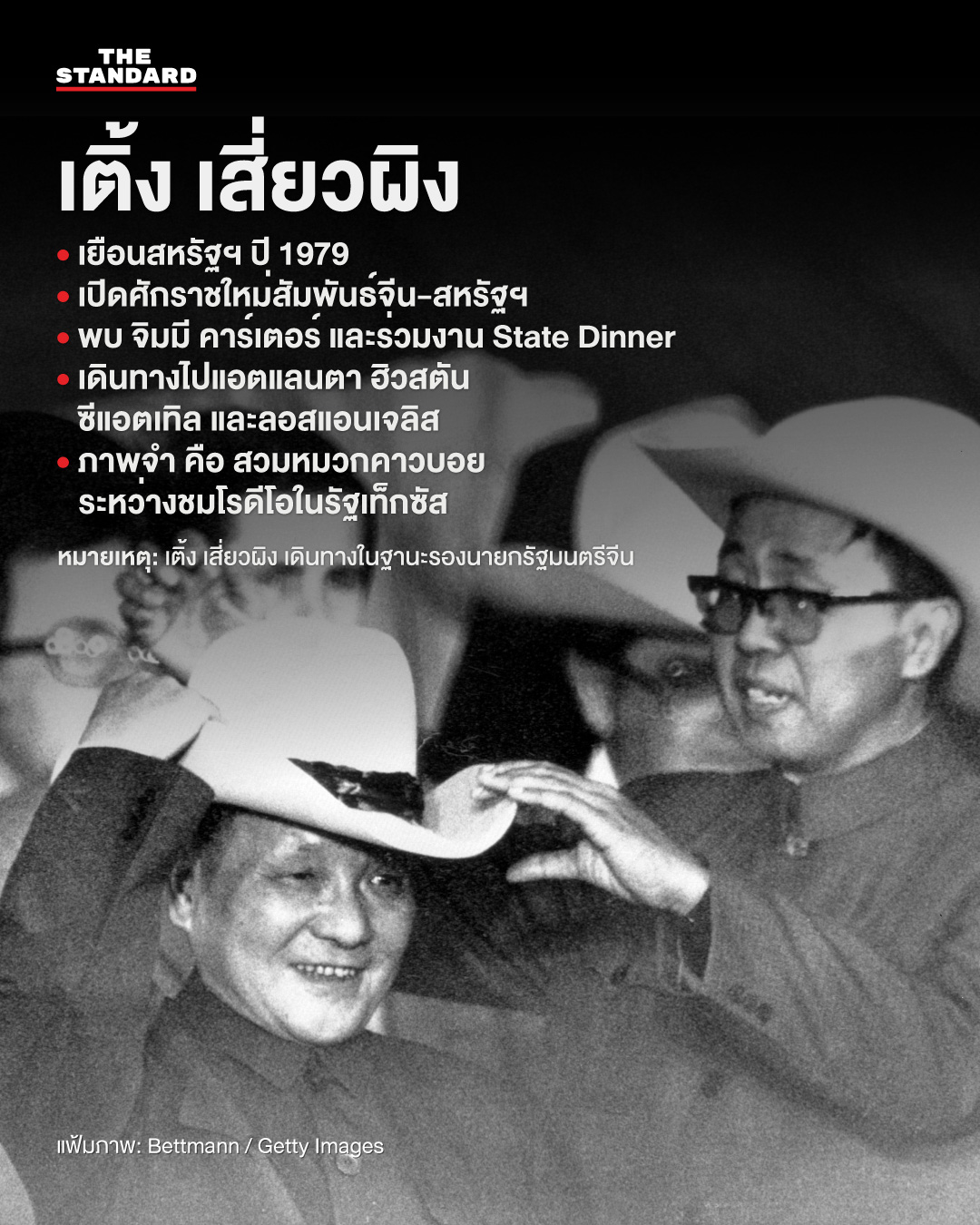 ภาพผู้นำจีน 5 ยุค ตั้งแต่เติ้ง เสี่ยวผิง ถึงสีจิ้นผิง ขณะเยือนสหรัฐอเมริกา 1