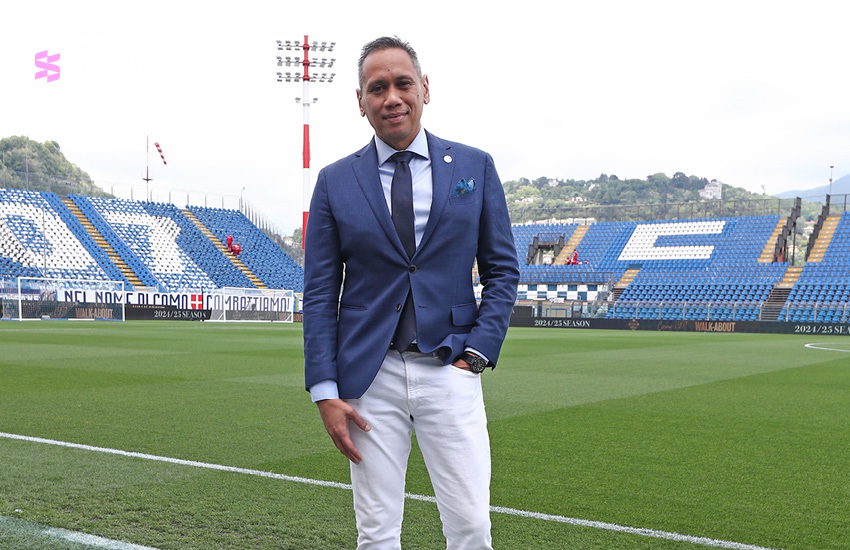 ภาพมุมสูงของ Stadio Giuseppe Sinigaglia สนามเหย้าของสโมสรโคโม ริมทะเลสาบ 4