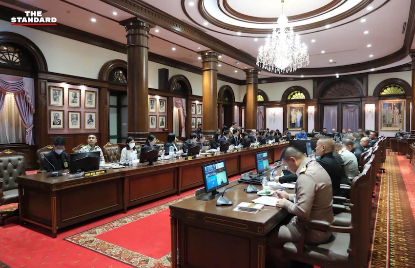 ภาพการประชุมหารือระหว่างกระทรวงกลาโหมและกระทรวงการพัฒนาสังคมและความมั่นคงของมนุษย์ เพื่อขับเคลื่อนโครงการบ้านมั่นคงชายแดน 4