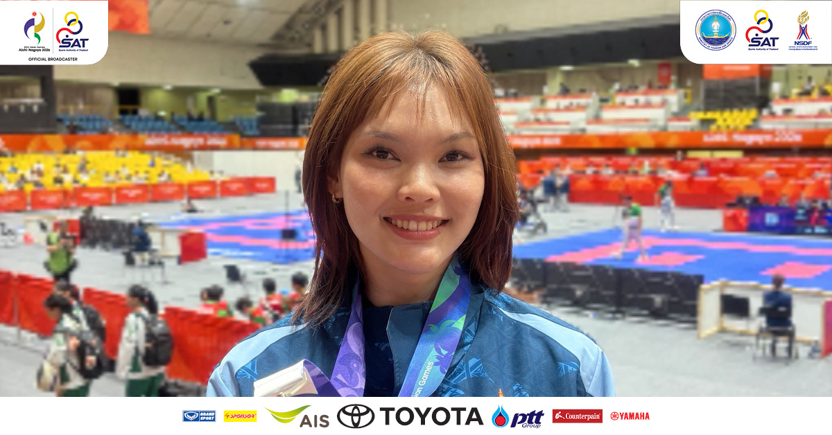 ภาพ 'โฟม' มณีวรรณ บุตรสุวรรณ นักกีฬาคาราเต้ทีมชาติไทยผู้คว้าเหรียญเงินเอเชียนเกมส์