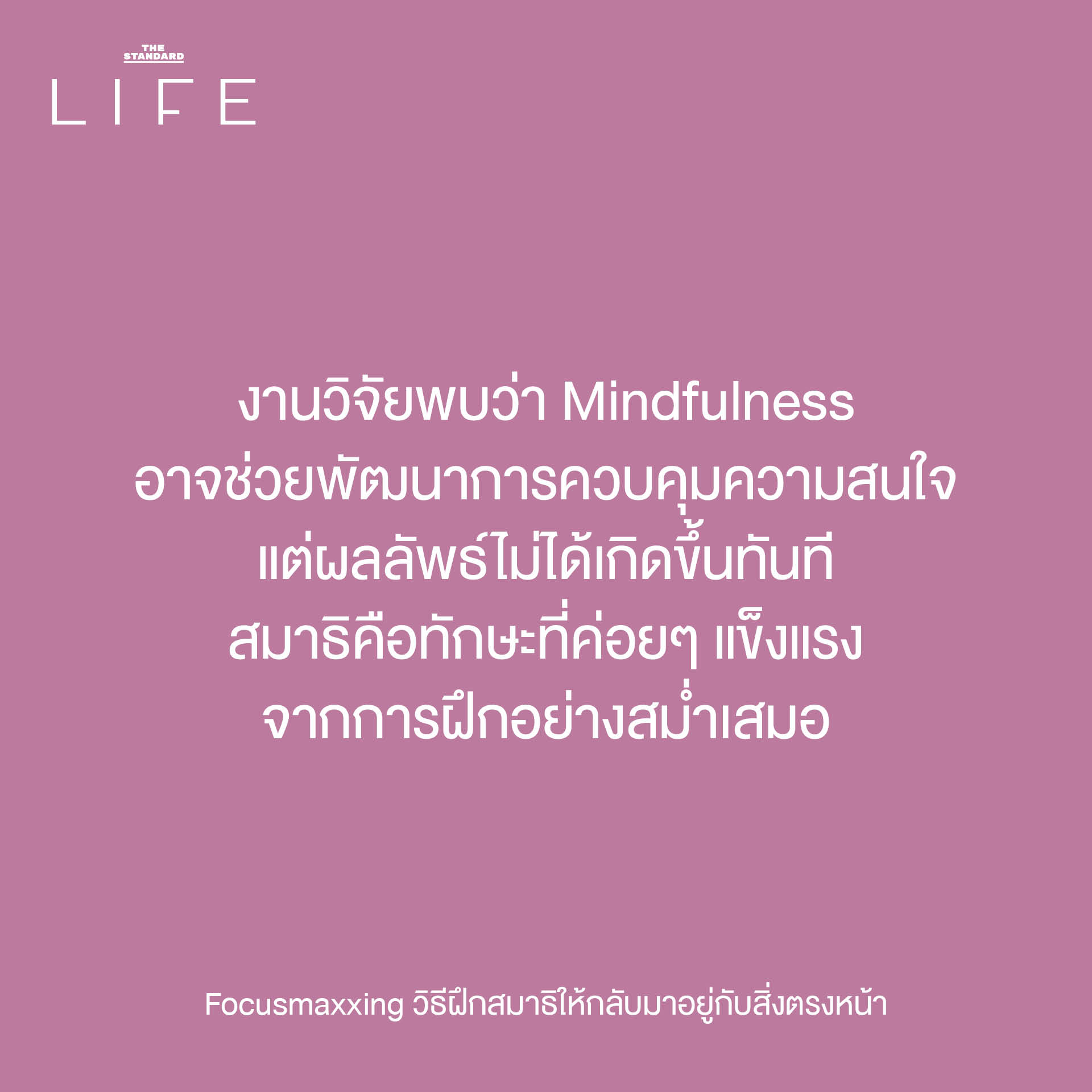 ภาพประกอบแสดงการจดจ่อกับสิ่งตรงหน้าเพื่อฝึกสมาธิแบบ Focusmaxxing 8