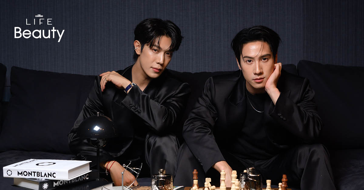ภาพ เกรท สพล และ ไบร์ท รพีพงศ์ ถ่ายคู่กับน้ำหอม Montblanc Legend Elixir