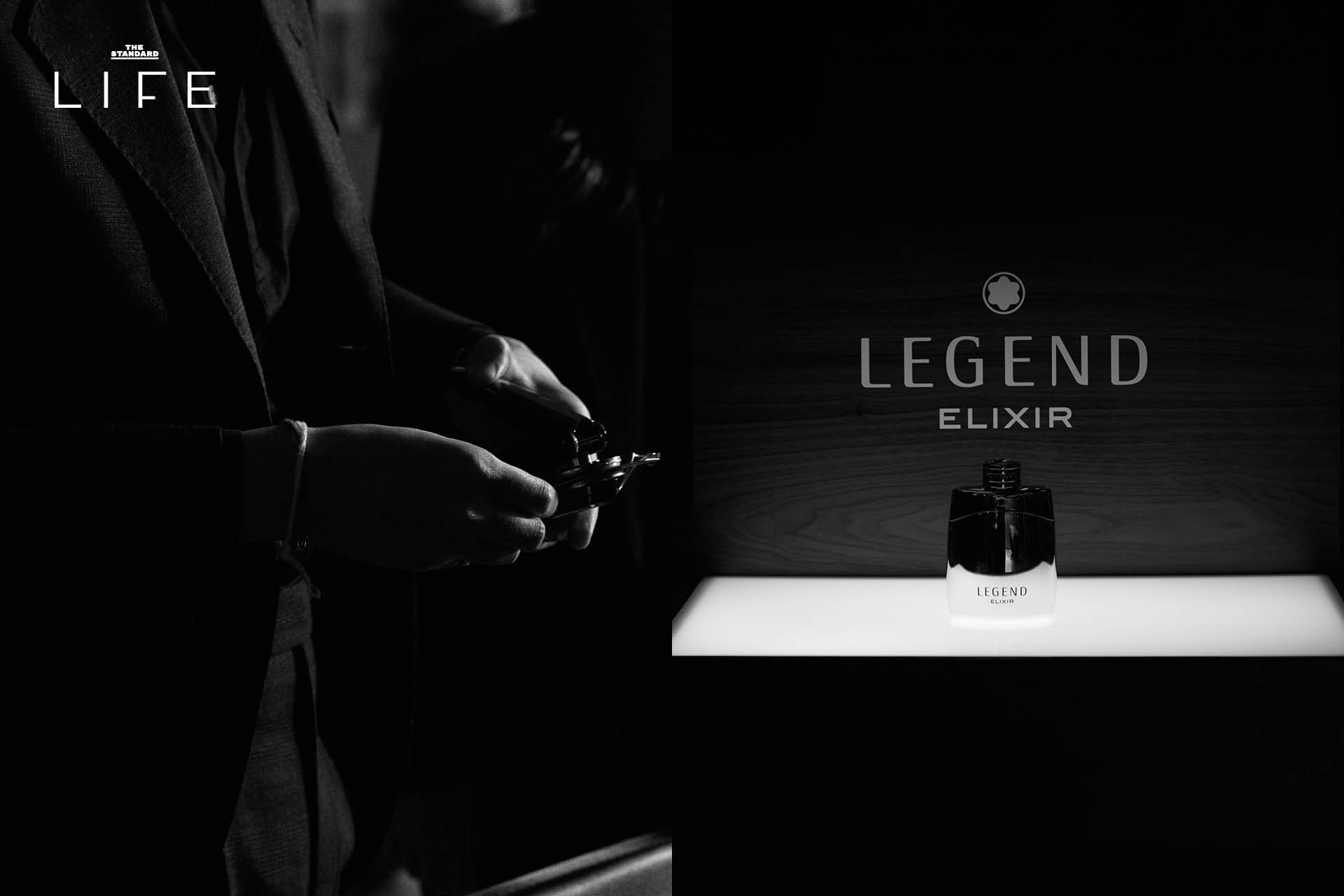 ภาพ เกรท สพล และ ไบร์ท รพีพงศ์ ถ่ายคู่กับน้ำหอม Montblanc Legend Elixir 7