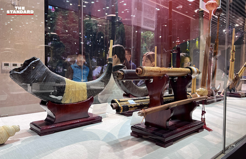ภาพการแสดงดนตรีพื้นเมืองของชนเผ่าจ้วงในงานแลกเปลี่ยนวัฒนธรรมที่กว่างซีจ้วง 11