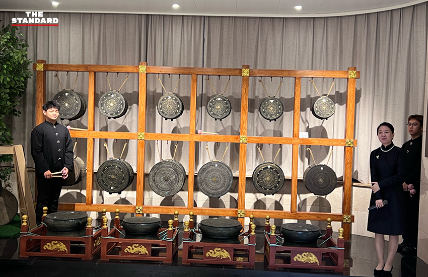 ภาพการแสดงดนตรีพื้นเมืองของชนเผ่าจ้วงในงานแลกเปลี่ยนวัฒนธรรมที่กว่างซีจ้วง 5
