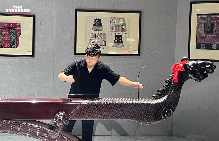 ภาพการแสดงดนตรีพื้นเมืองของชนเผ่าจ้วงในงานแลกเปลี่ยนวัฒนธรรมที่กว่างซีจ้วง 9