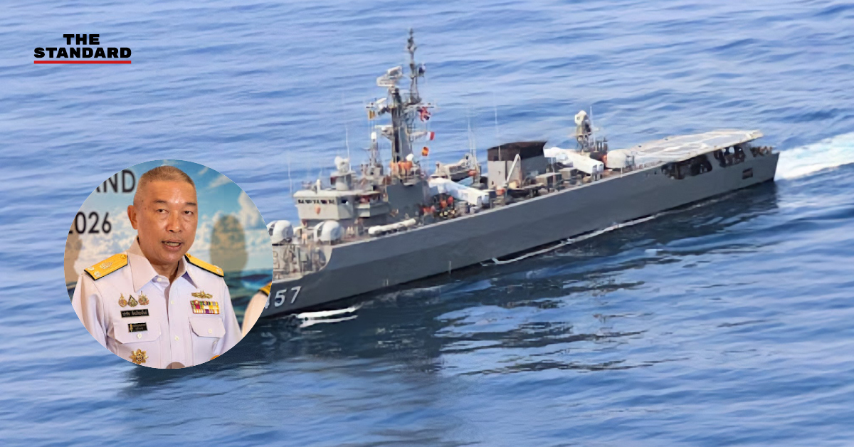 ภาพกราฟิกแสดงข้อมูลบริษัท Hanwha Ocean ผู้คว้าโครงการจัดหาเรือฟริเกตของกองทัพเรือ