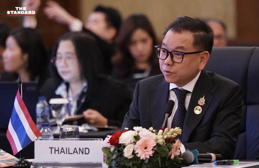 ธนฑิตย์ รักตะบุตร ผู้ช่วยรัฐมนตรีประจำสำนักนายกรัฐมนตรี กล่าวในที่ประชุม IMT-GT 5