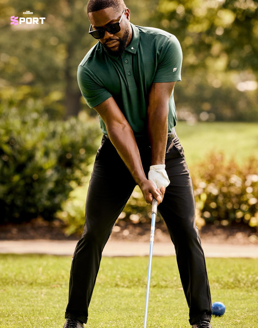 ภาพ Kevin Hart ในชุดเสื้อผ้ากอล์ฟจากคอลเล็กชัน Kevin Hart x Fabletics 1