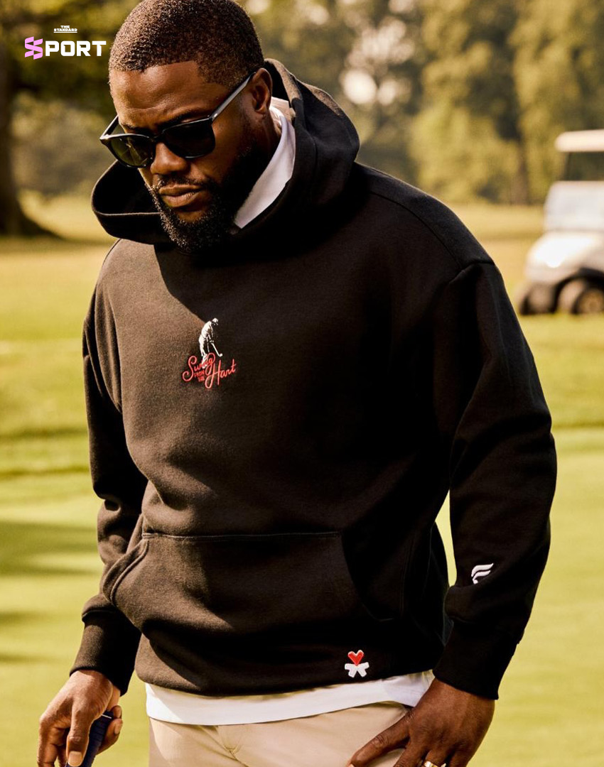 ภาพ Kevin Hart ในชุดเสื้อผ้ากอล์ฟจากคอลเล็กชัน Kevin Hart x Fabletics 2