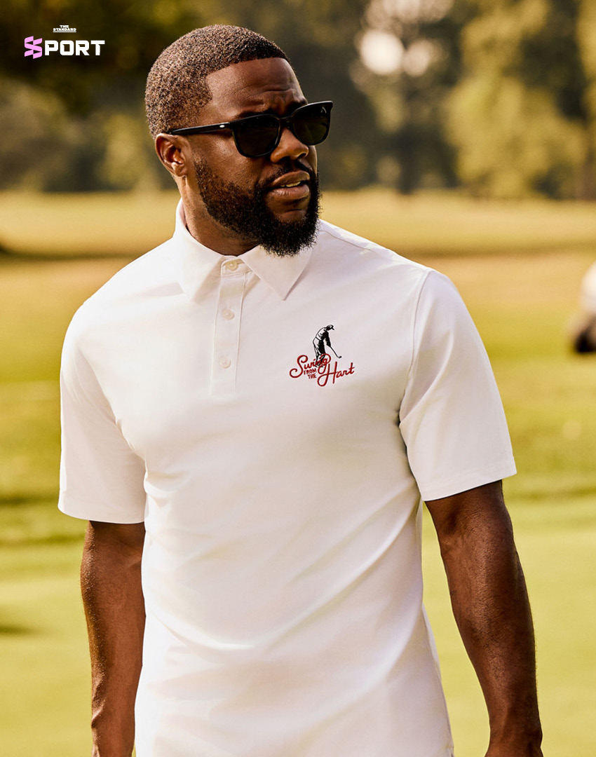 ภาพ Kevin Hart ในชุดเสื้อผ้ากอล์ฟจากคอลเล็กชัน Kevin Hart x Fabletics 4