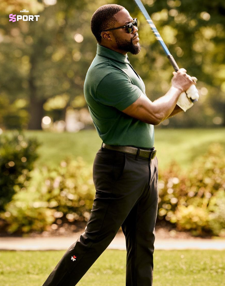 ภาพ Kevin Hart ในชุดเสื้อผ้ากอล์ฟจากคอลเล็กชัน Kevin Hart x Fabletics 6