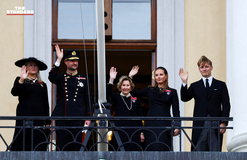 ภาพพิธีพระบรมศพสมเด็จพระราชาธิบดีฮารัลด์ที่ 5 แห่งนอร์เวย์ โดยมีประมุขและผู้นำโลกเข้าร่วม 12