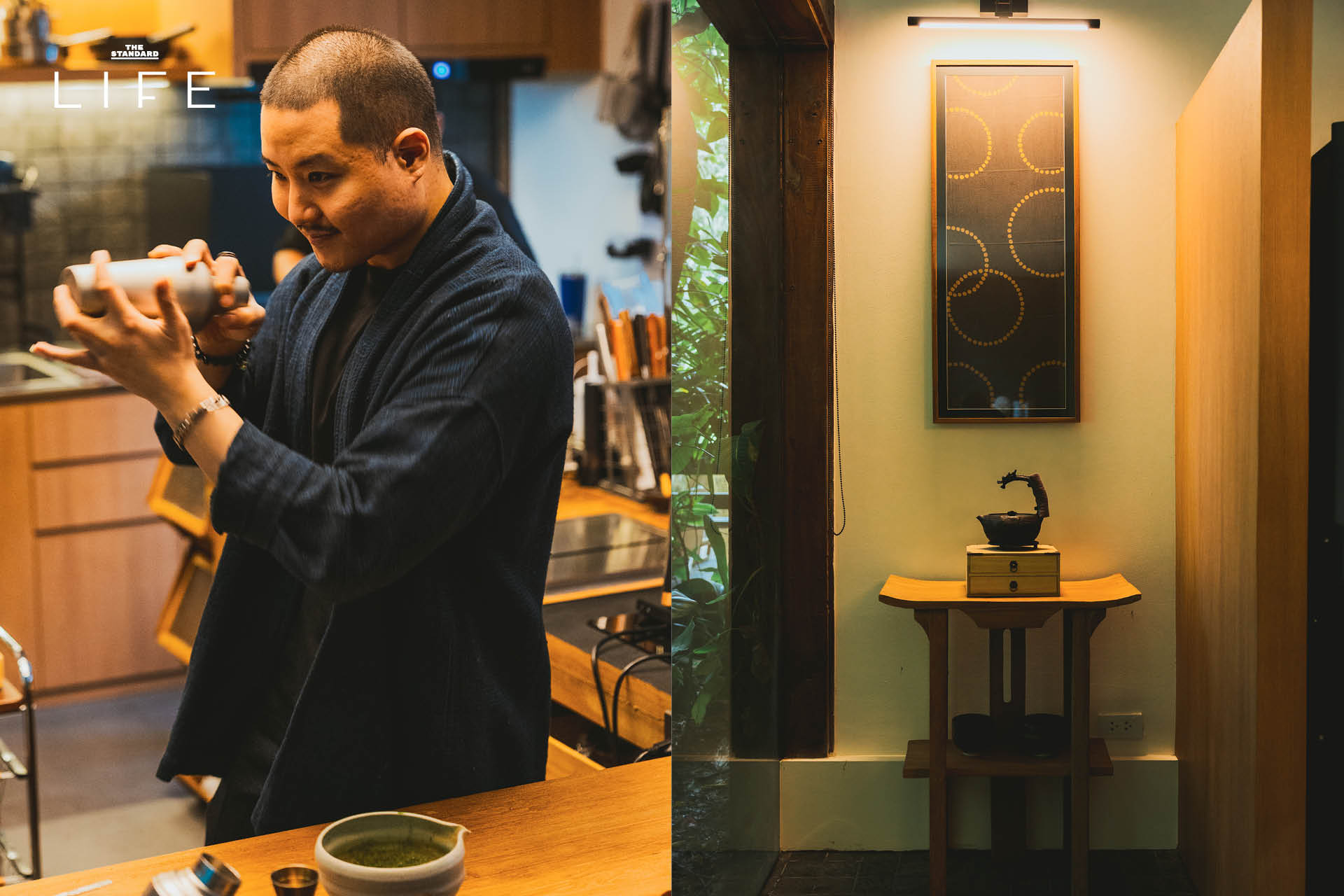 ชุด Tea Pairing ที่ร้าน Kizuki ประกอบด้วยชาและอาหารที่จัดวางอย่างสวยงาม 14