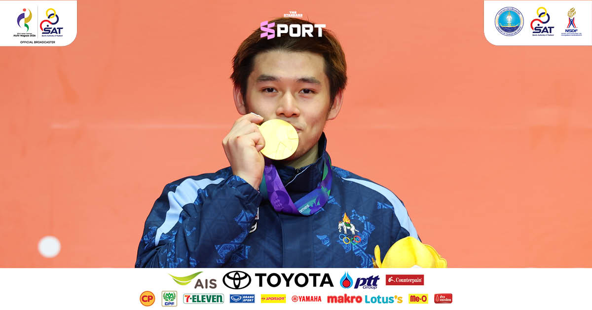 กุลวุฒิ วิทิตศานต์ นักแบดมินตันชายเดี่ยวทีมชาติไทย สวมเหรียญทองเอเชียนเกมส์