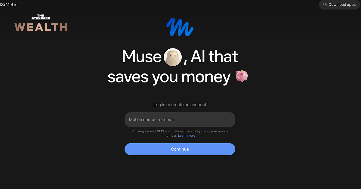 ภาพแสดงโลโก้ Meta Muse พร้อมข้อความระบุการขึ้นอันดับ 1 แอปฟรี และหุ้น Meta ที่พุ่งขึ้น 11%