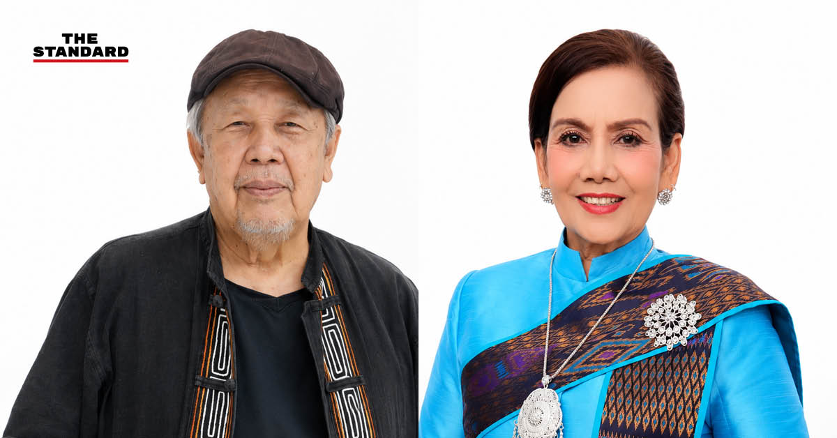 ภาพประกอบ ไมตรี ลิมปิชาติ และ อังคนางค์ ศิริมณี ศิลปินแห่งชาติประจำปี 2568