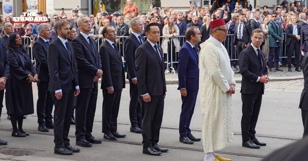 นายกรัฐมนตรีในฐานะผู้แทนพระองค์เข้าร่วมพระราชพิธีพระบรมศพสมเด็จพระราชาธิบดีฮารัลด์ที่ 5 แห่งนอร์เวย์