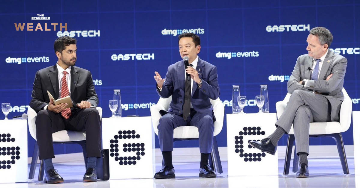 ภาพอินโฟกราฟิกแสดงแผนของ ปตท. ในการรับมือวิกฤตพลังงานโลก ด้วยการกระจายแหล่งจัดหาก๊าซและน้ำมัน