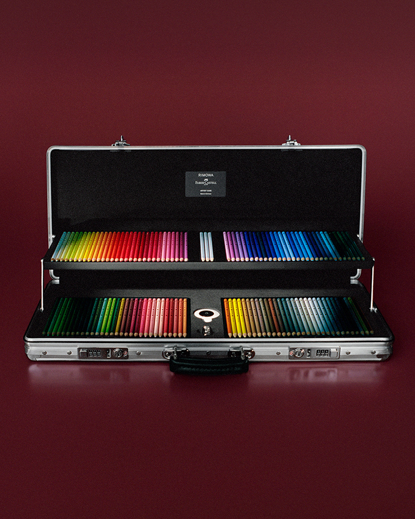 เคส RIMOWA x Faber-Castell Artist Case สีเงิน พร้อมชุดอุปกรณ์วาดภาพภายใน 1