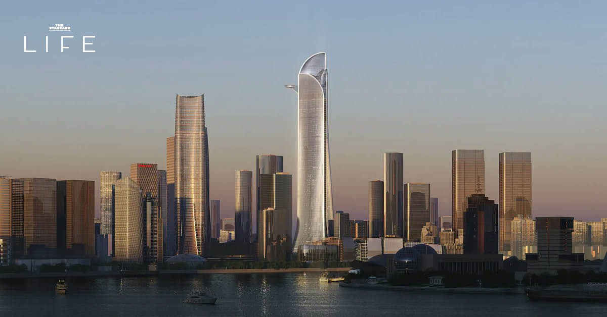 ภาพจำลองอาคาร Ritz-Carlton Reserve Shanghai ในโครงการ North Bund Center
