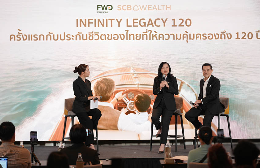 ภาพผู้บริหาร SCB และ FWD เปิดตัวประกัน Infinity Legacy 1