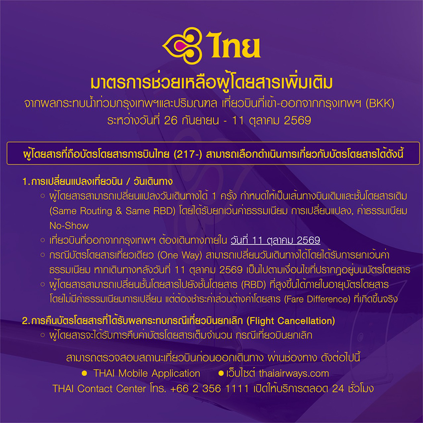 เครื่องบินของการบินไทยจอดอยู่ที่ท่าอากาศยานสุวรรณภูมิ 1