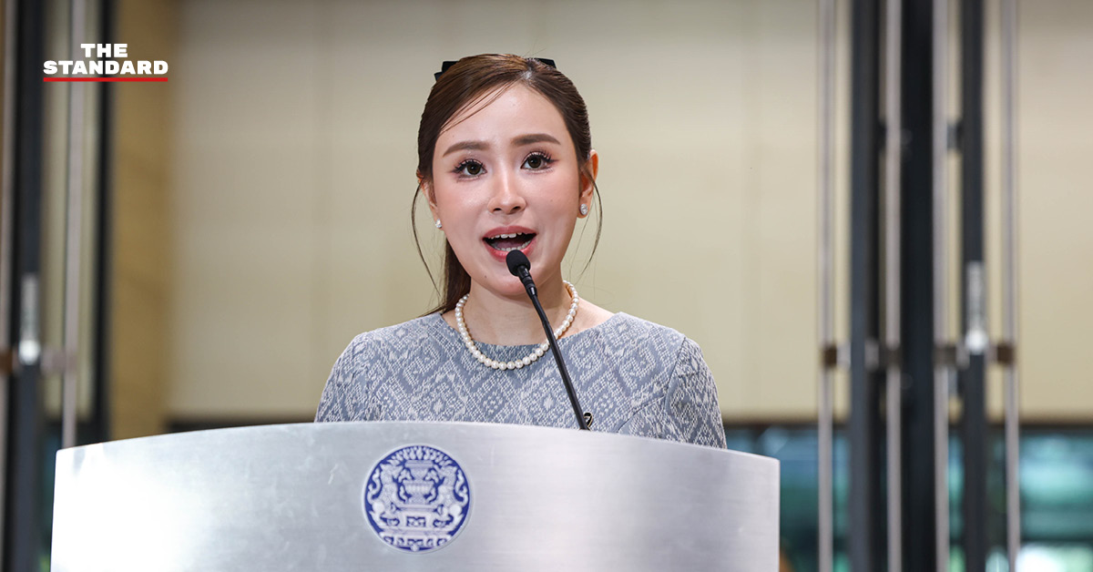 ร้อยเอกหญิง ภัทร์ดารัสมิ์ ทองสลวยกร รองโฆษกประจำสำนักนายกรัฐมนตรี แถลงข่าวการอนุมัติ MOU แรงงานไทย-ศรีลังกา