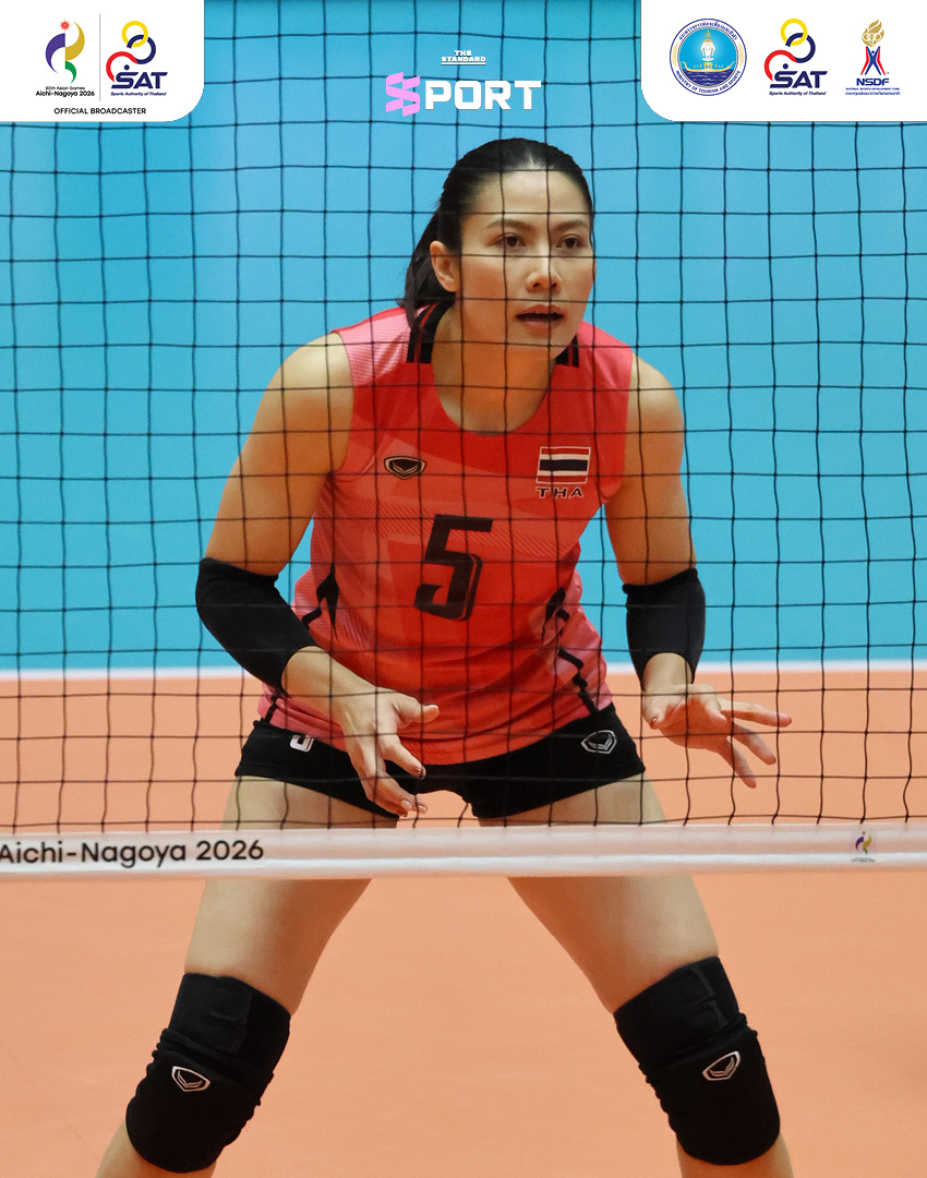 ภาพนักวอลเลย์บอลหญิงทีมชาติไทยกำลังแข่งขันกับไชนีสไทเปในเอเชียนเกมส์ 2026 3