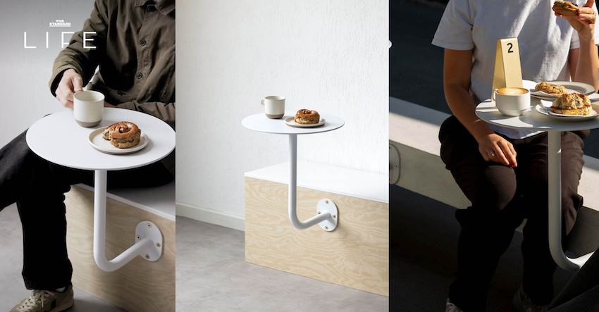 ภาพโต๊ะติดผนังแบบไร้ขาในพื้นที่จำกัดที่ออกแบบตามแนวคิด Tiny Comfort 4