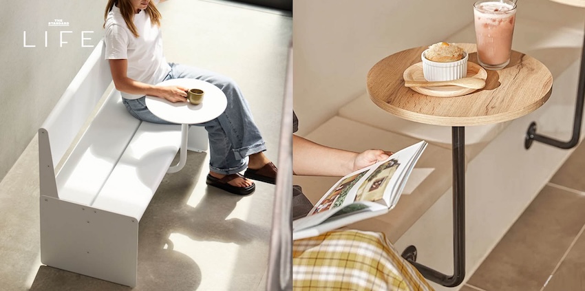 ภาพโต๊ะติดผนังแบบไร้ขาในพื้นที่จำกัดที่ออกแบบตามแนวคิด Tiny Comfort 6