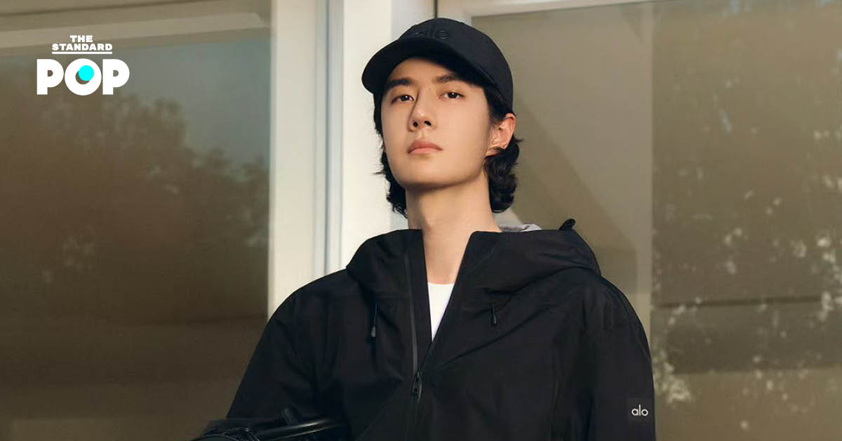 หวังอี้ป๋อในชุดออกกำลังกายของ ALO จากแคมเปญใหม่