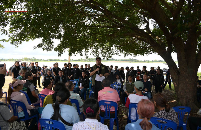 วัชระพล ขาวขำ รัฐมนตรีช่วยว่าการกระทรวงเกษตรและสหกรณ์ ลงพื้นที่เขื่อนลำปาว จังหวัดกาฬสินธุ์ พร้อมคณะ เพื่อติดตามสถานการณ์ปลาหมอคางดำ 4