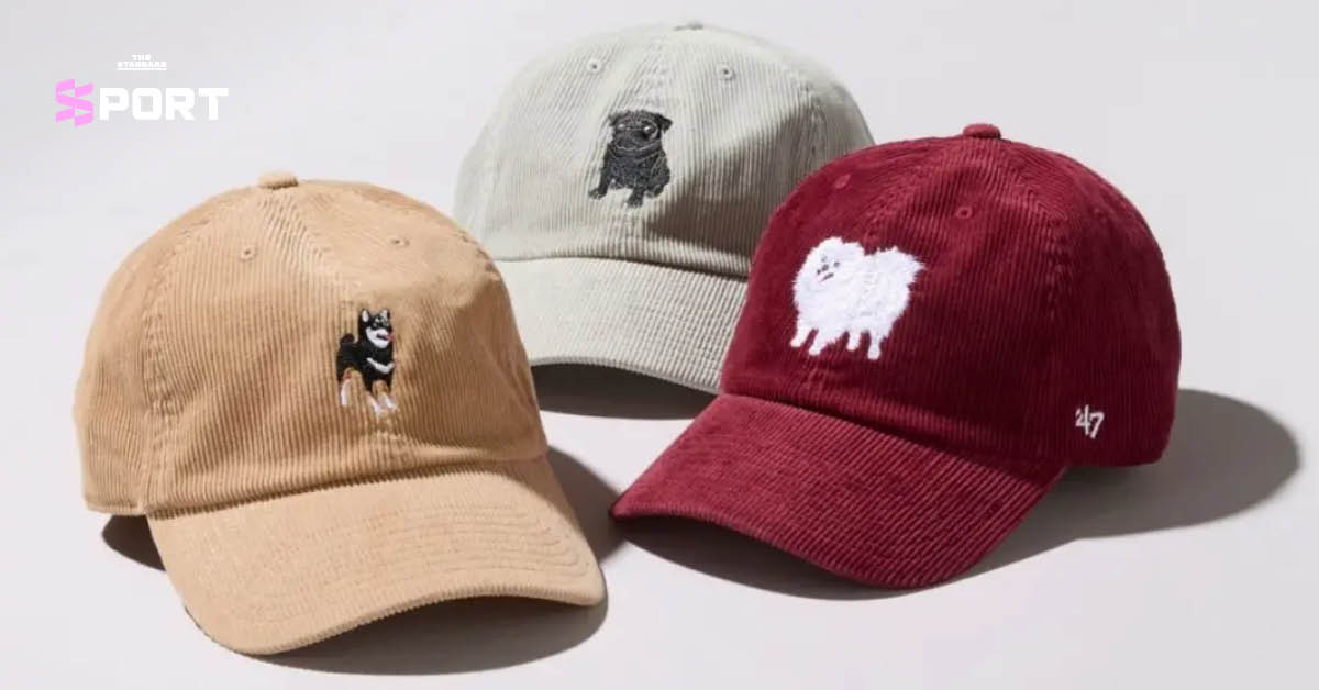 หมวก ’47 CLEAN UP ปักลายใบหน้าสุนัขในคอลเล็กชัน Dog Collection