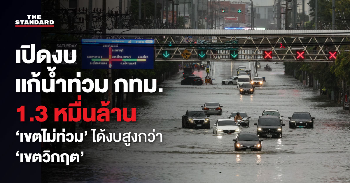 อินโฟกราฟิกแจกแจงงบประมาณแก้น้ำท่วมของกรุงเทพมหานครและการจัดสรรงบรายเขต