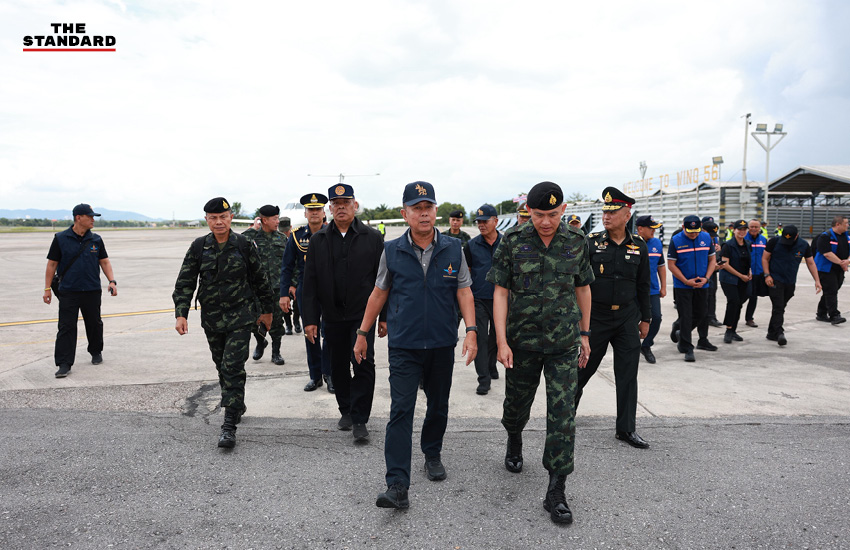 รัฐมนตรีว่าการกระทรวงกลาโหมและคณะ ลงพื้นที่จังหวัดสงขลา เพื่อติดตามการเตรียมความพร้อมรับมืออุทกภัยในภาคใต้ 1
