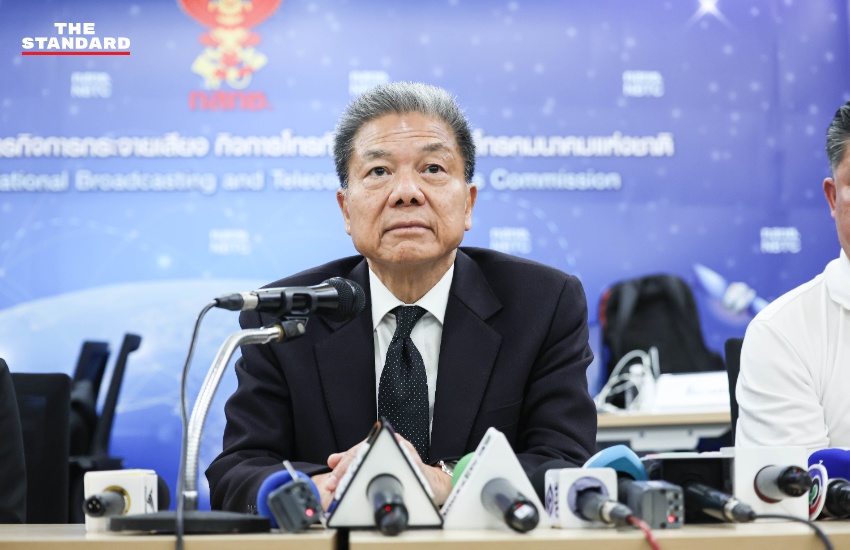 ภาพกราฟิกข้อความ 'ผ่าทางตัน กสทช. ประชุมได้ ไม่ล่มแล้ว แต่อุปสรรคยังมี' พร้อมโลโก้ กสทช. 1