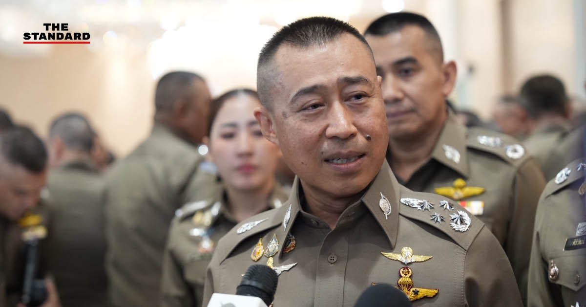 พล.ต.อ.สำราญ นวลมา ผู้บัญชาการตำรวจแห่งชาติ กำลังให้สัมภาษณ์