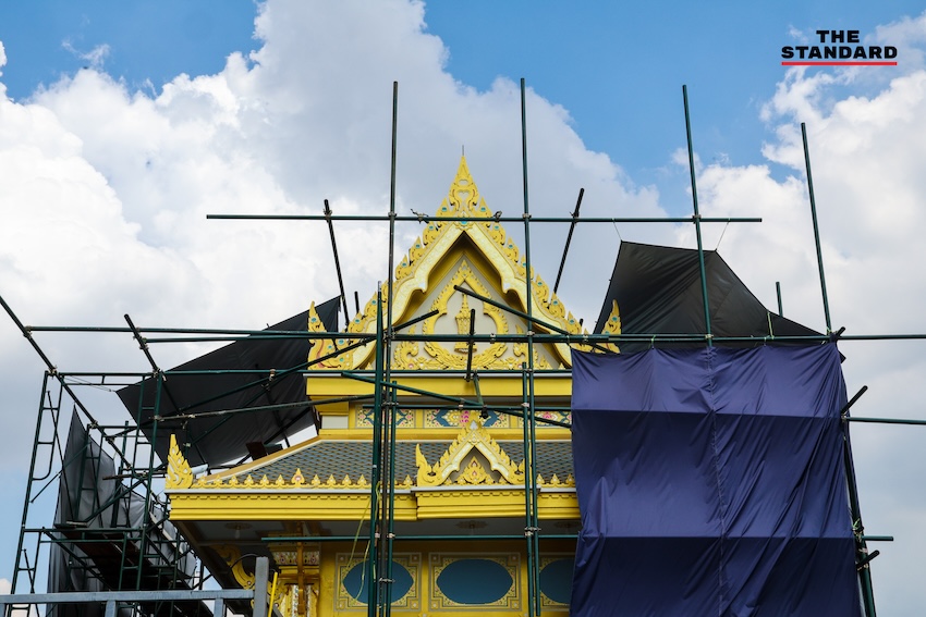 ซาบีดา ไทยเศรษฐ์ ตรวจติดตามความคืบหน้าการจัดสร้างพระเมรุมาศ ณ ท้องสนามหลวง 6