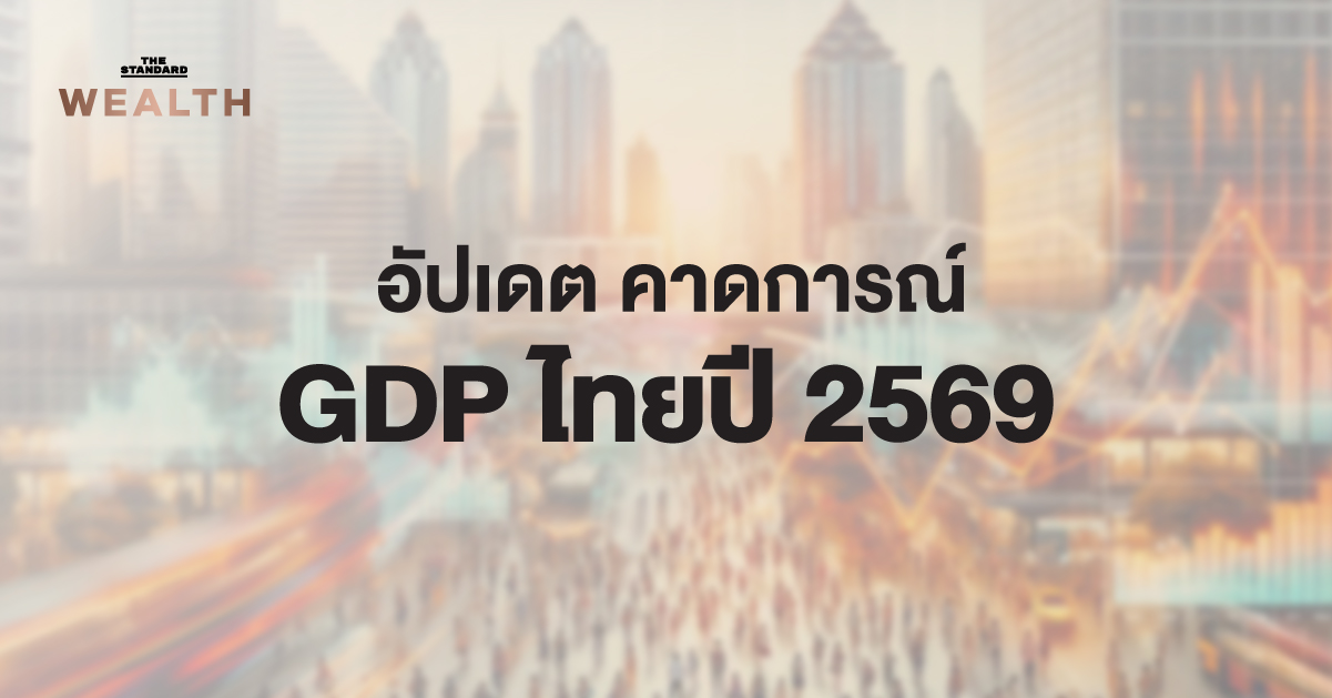 กราฟแสดงประมาณการ GDP ไทยปี 2569 จาก 6 หน่วยงานเศรษฐกิจ