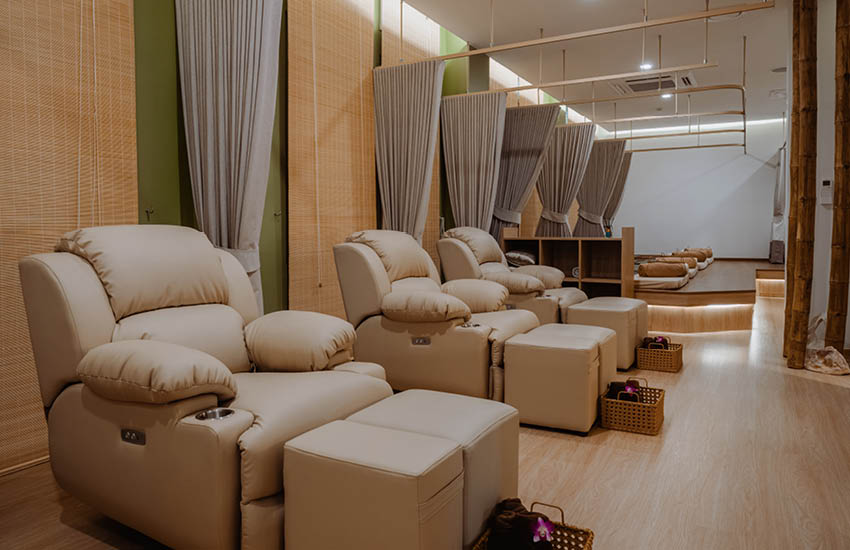 ภาพภายใน Ukiyo Massage & Spa ที่ตกแต่งอย่างเรียบง่ายสไตล์ญี่ปุ่น ผสมผสานวัสดุธรรมชาติ 4