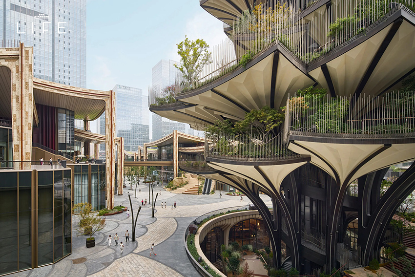 ทัศนียภาพของโครงการ Xi’an Tree สวนแนวตั้งแลนด์มาร์กใหม่ในเมืองซีอาน ออกแบบโดย Heatherwick Studio 3
